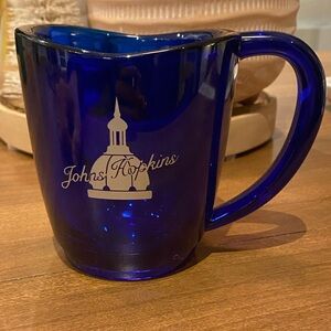 Johns Hopkins Clear Blue Hard Plastic Mug
